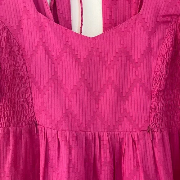 Seraphine Fuchsia Pink Cotton Broderie Maternity & Nursing Dress - Picture 7 of 11